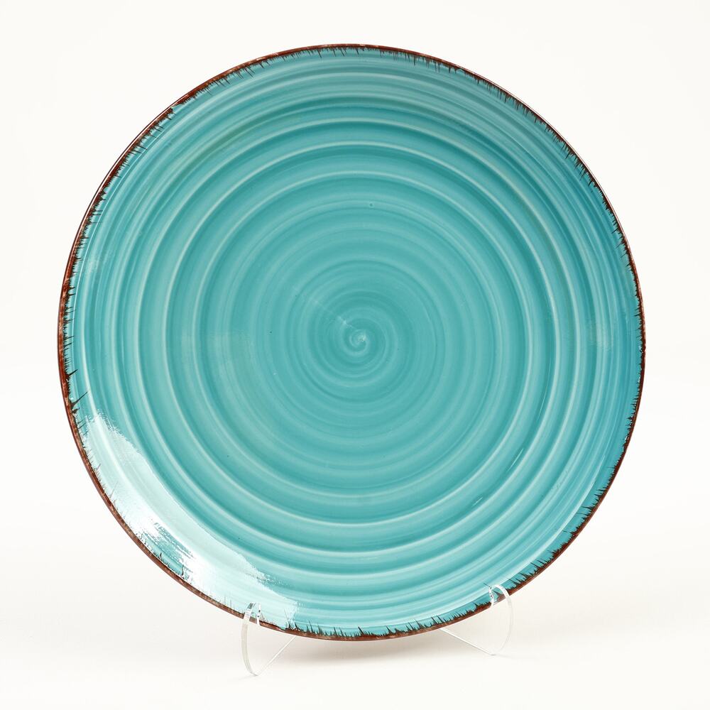 Royal Norfolk Turquoise Blue Swirl 10.5" Stoneware Dinner Plate Replacement